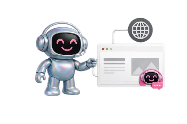 Website assistant bot connected to a website chat widget